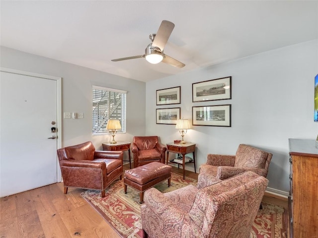 1503 W 9th St Unit 106, Austin, TX 78703 - living area featuring light wood finished floors and a ceiling fan