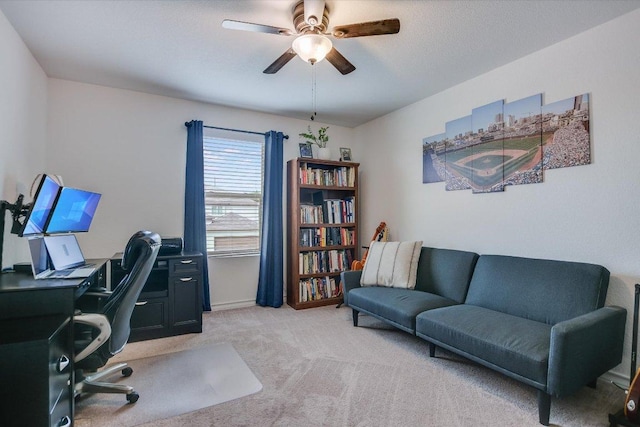 229 Mary Max Cir, San Marcos, TX 78666 - office space with light colored carpet and a ceiling fan