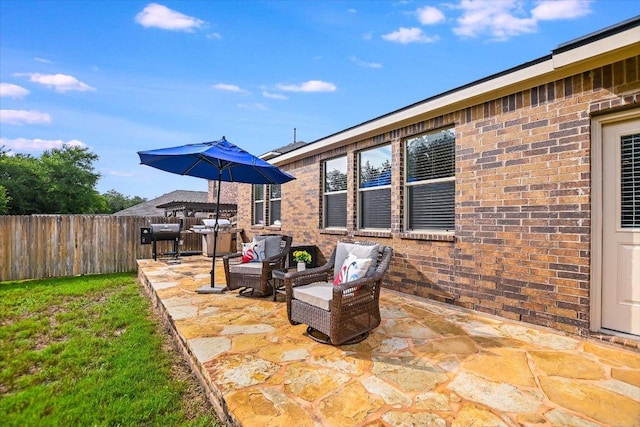 229 Mary Max Cir, San Marcos, TX 78666 - view of patio / terrace with an outdoor hangout area and a grill