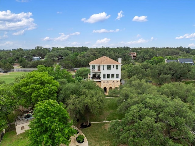 1404 Hurst Creek Rd, Austin, TX 78734 - drone / aerial view of a heavily wooded area