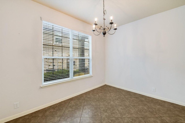 3101 Davis Ln Unit 6503, Austin, TX 78748 - tiled spare room featuring a chandelier and healthy amount of natural light