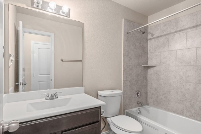 4019 Brookhaven Dr, Temple, TX 76504 - bathroom featuring vanity, bathtub / shower combination, and a textured wall