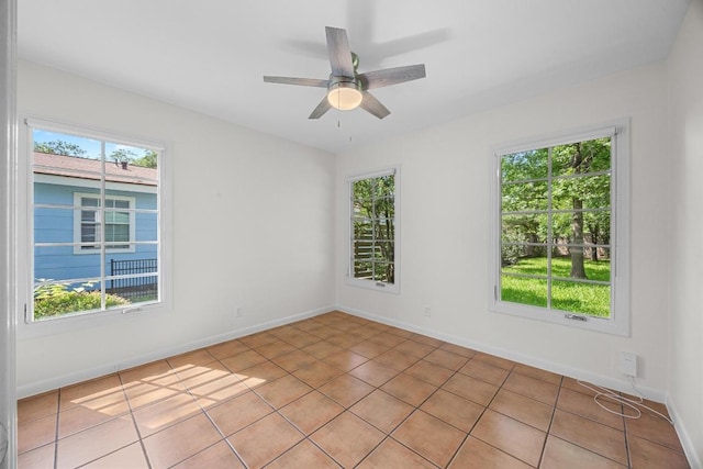 1807 W Saint Johns Ave, Austin, TX 78757 - spare room with ceiling fan and light tile patterned flooring