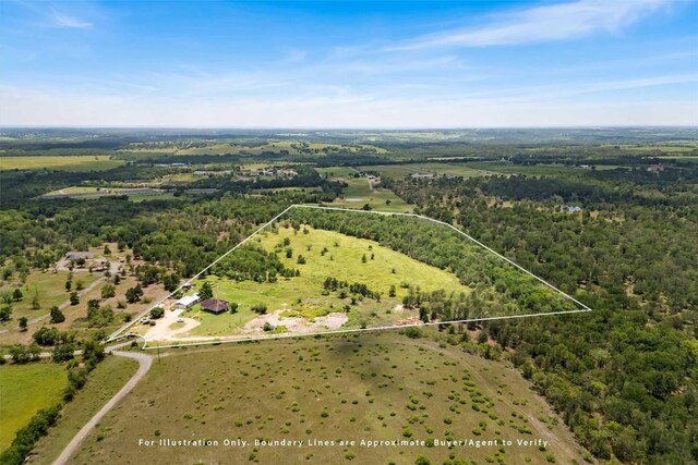 12212 Ballerstedt Rd, Elgin, TX 78621 - aerial view of sparsely populated area with property boundaries highlighted