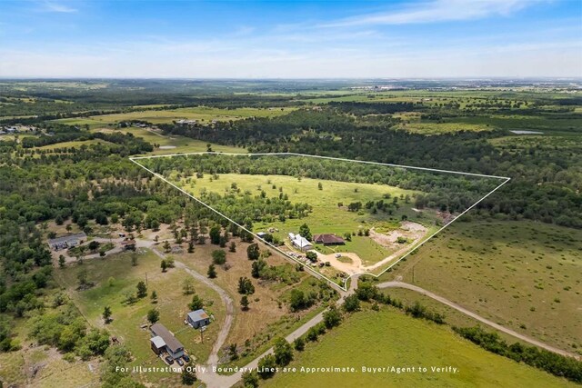 12212 Ballerstedt Rd, Elgin, TX 78621 - view of rural area with property parcel outlined and a forest