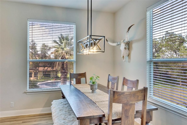 405 Alva Dr, Spicewood, TX 78669 - dining area featuring healthy amount of natural light and wood finished floors