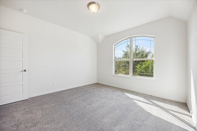 123 Pond View Pass, Buda, TX 78610 - carpeted empty room featuring lofted ceiling and a smoke detector