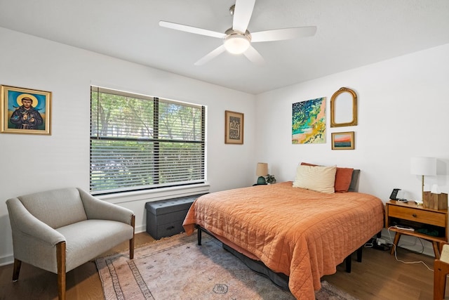 703 Stagecoach Trl, San Marcos, TX 78666 - bedroom featuring light wood finished floors and ceiling fan