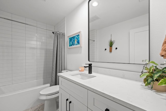 703 Stagecoach Trl, San Marcos, TX 78666 - bathroom with vanity, shower / bath combo, and tile patterned floors