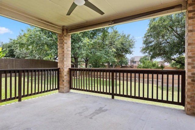605 Whistlers Walk Trl, Cedar Park, TX 78613 - view of patio / terrace with a ceiling fan