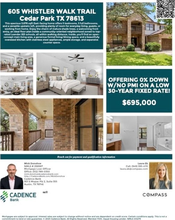 605 Whistlers Walk Trl, Cedar Park, TX 78613 - view of a document with a collage of images
