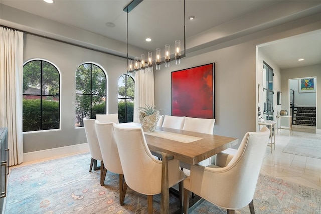 1508 Mesa Ridge Ln, Austin, TX 78735 - dining area with recessed lighting and stairs