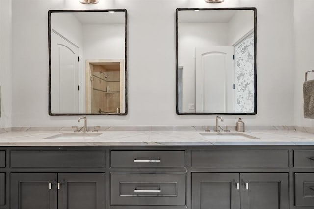 1508 Mesa Ridge Ln, Austin, TX 78735 - full bath featuring double vanity and tiled shower