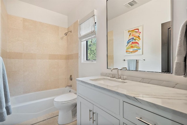 1508 Mesa Ridge Ln, Austin, TX 78735 - full bath featuring vanity, washtub / shower combination, and tile patterned floors