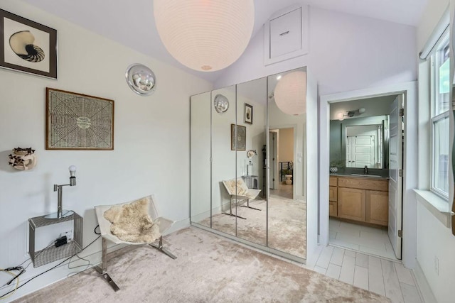 7311 Providence Ave Unit B, Austin, TX 78752 - sitting room featuring lofted ceiling