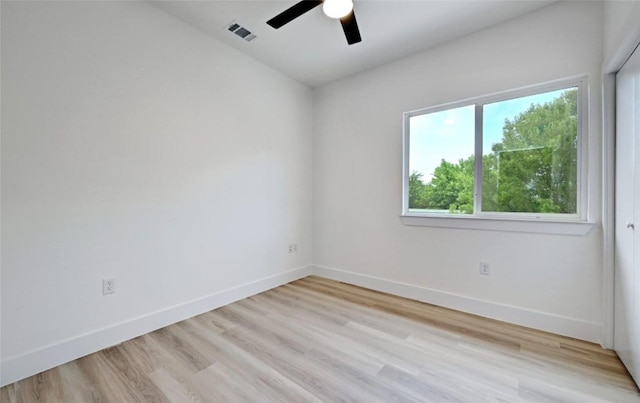 7613 Providence Ave Unit 1, Austin, TX 78752 - unfurnished room with ceiling fan and light wood finished floors