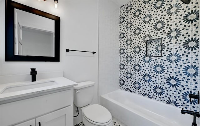 7613 Providence Ave Unit 1, Austin, TX 78752 - bathroom featuring vanity and shower / bathtub combination