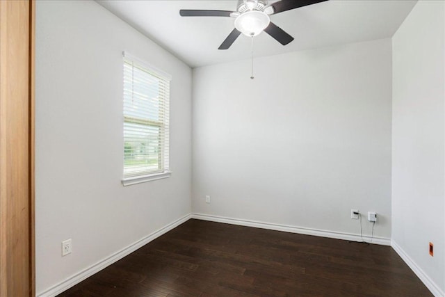 1629 W Broade St, Leander, TX 78641 - spare room with dark wood-style flooring and a ceiling fan
