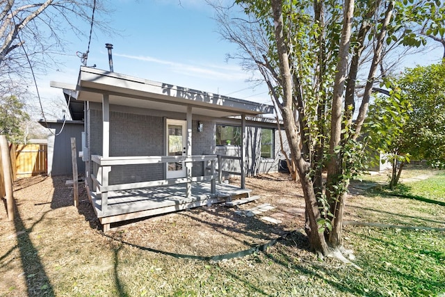 2105 Brunswick, Austin, TX 78723 - back of house with brick siding
