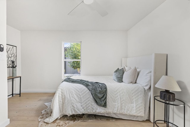 2105 Brunswick, Austin, TX 78723 - bedroom featuring wood finished floors and ceiling fan