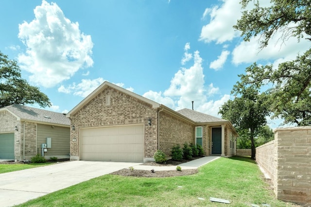 502 Saratoga Ln, Georgetown, TX 78633 - view of front of house with brick siding, a garage, and concrete driveway