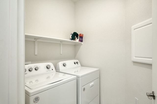 502 Saratoga Ln, Georgetown, TX 78633 - laundry area with separate washer and dryer