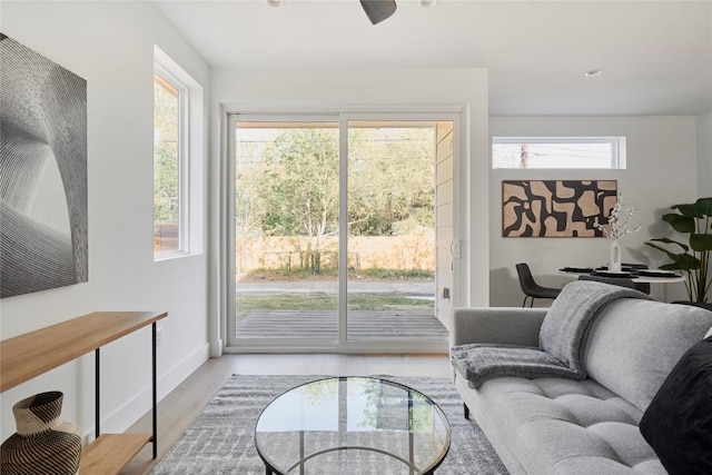 7516 Northcrest Blvd Unit 2, Austin, TX 78752 - living area with light wood-style flooring and baseboards