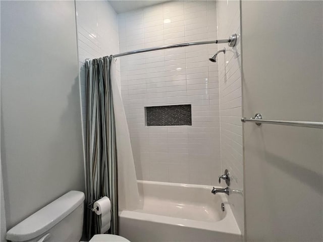 1126 Linden St Unit 2, Austin, TX 78702 - bathroom featuring toilet and shower / bath combination with curtain