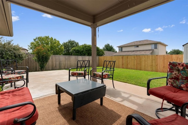 914 Flanagan Dr, Leander, TX 78641 - fenced backyard featuring a patio area