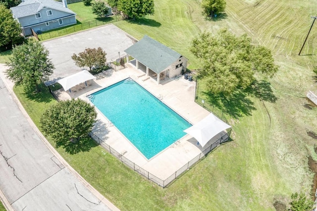 216 Cassandra Dr, Hutto, TX 78634 - drone / aerial view of a pool area