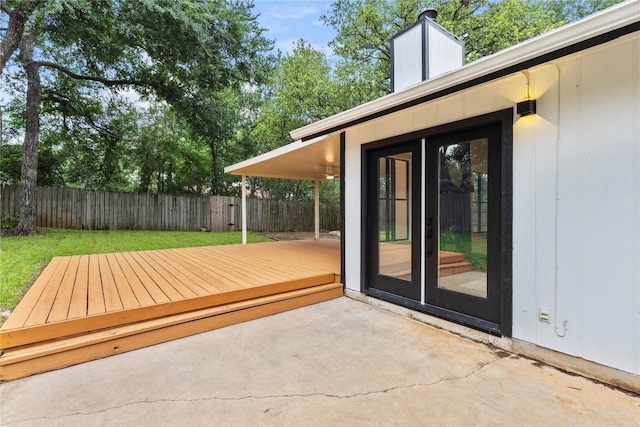 12416 Cassady Dr, Austin, TX 78727 - wooden terrace featuring a patio