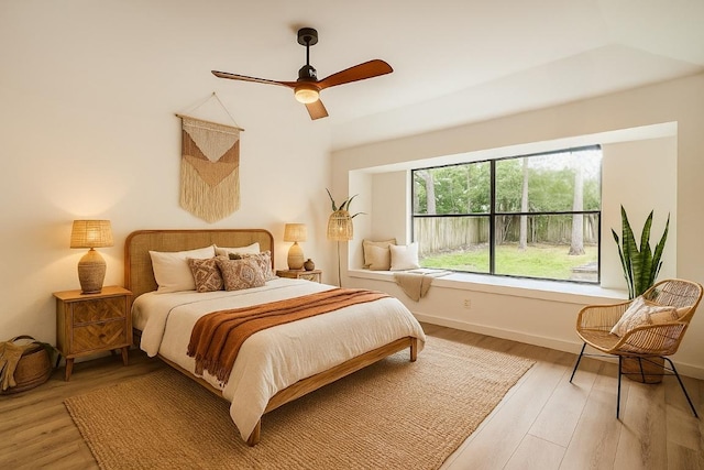 12416 Cassady Dr, Austin, TX 78727 - bedroom with light wood-style floors and a ceiling fan