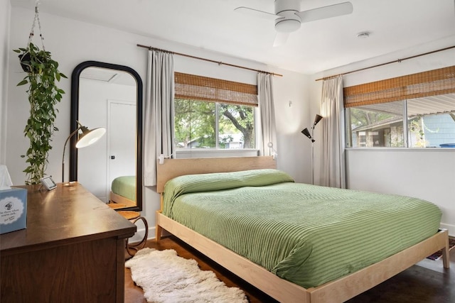 5201 Harvest Cir, Austin, TX 78745 - bedroom featuring ceiling fan