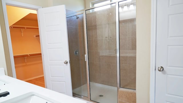 1024 Chad Loop, Round Rock, TX 78665 - full bathroom with a stall shower and a walk in closet