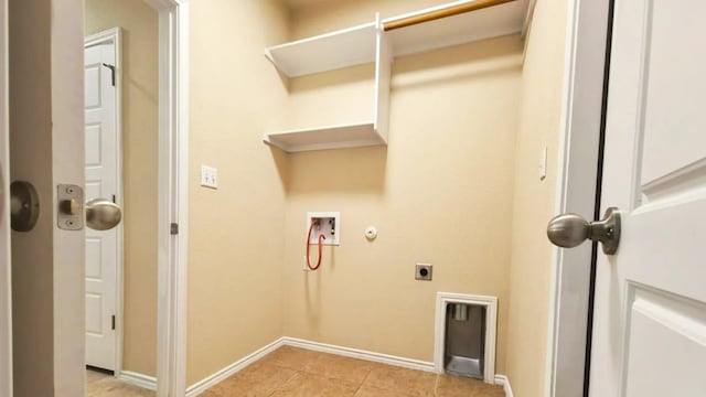 1024 Chad Loop, Round Rock, TX 78665 - washroom featuring hookup for a washing machine, hookup for an electric dryer, hookup for a gas dryer, and light tile patterned floors
