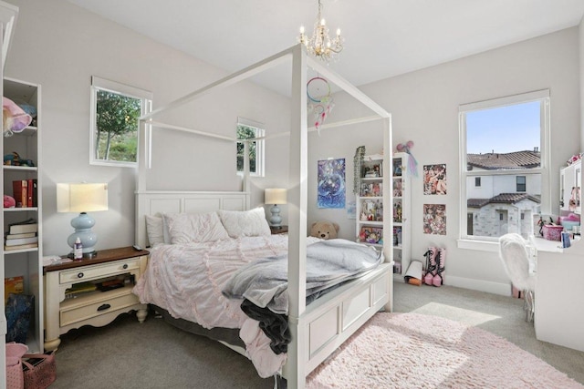 101 Cascading Water Pl, Austin, TX 78734 - carpeted bedroom with a chandelier