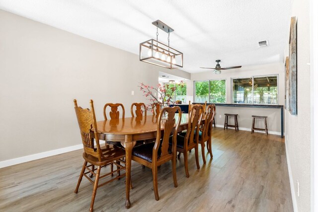 803 Lone Star Dr, Cedar Park, TX 78613 - dining area featuring a ceiling fan and light wood-style floors