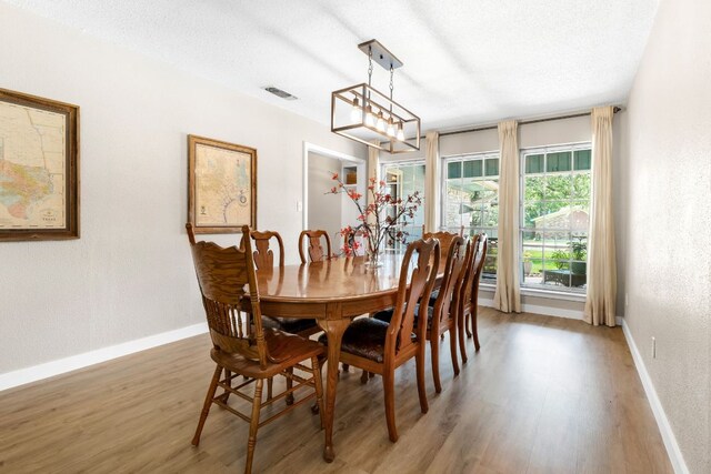 803 Lone Star Dr, Cedar Park, TX 78613 - dining room featuring light wood-style floors, a textured wall, and a textured ceiling