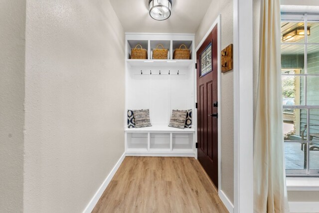 803 Lone Star Dr, Cedar Park, TX 78613 - mudroom with wood finished floors and baseboards