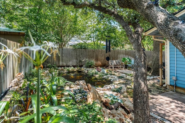 803 Lone Star Dr, Cedar Park, TX 78613 - view of yard with a garden pond