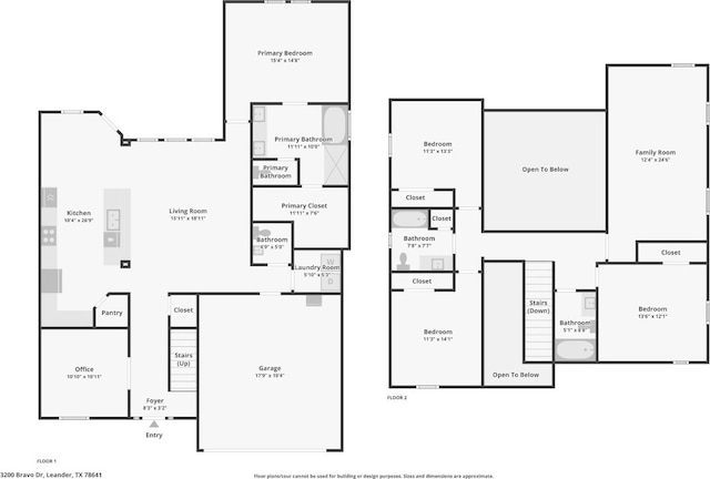 3200 Bravo Dr, Leander, TX 78641 - view of property floor plan