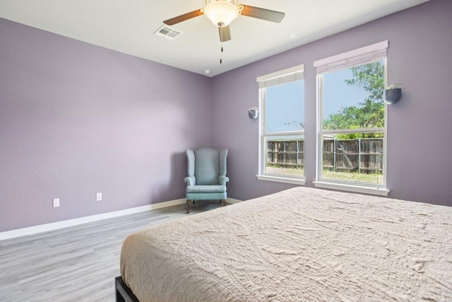 3200 Bravo Dr, Leander, TX 78641 - bedroom featuring wood finished floors and a ceiling fan