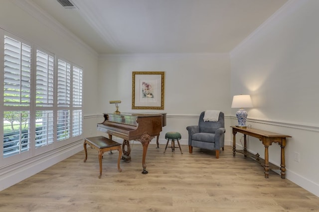 38 Cottondale Rd, The Hills, TX 78738 - living area featuring crown molding and light wood-style flooring