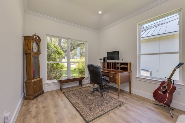 38 Cottondale Rd, The Hills, TX 78738 - office area with crown molding and wood finished floors