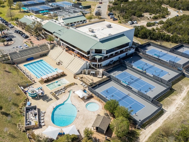 38 Cottondale Rd, The Hills, TX 78738 - aerial view of a pool area