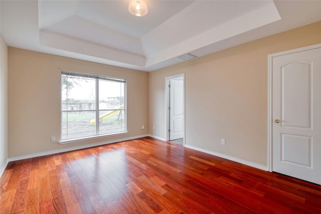 233 Thomas Dr, Martindale, TX 78655 - spare room with a raised ceiling and light wood-style floors