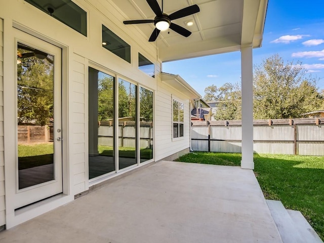402 Zennia St, Austin, TX 78751 - view of patio with a ceiling fan