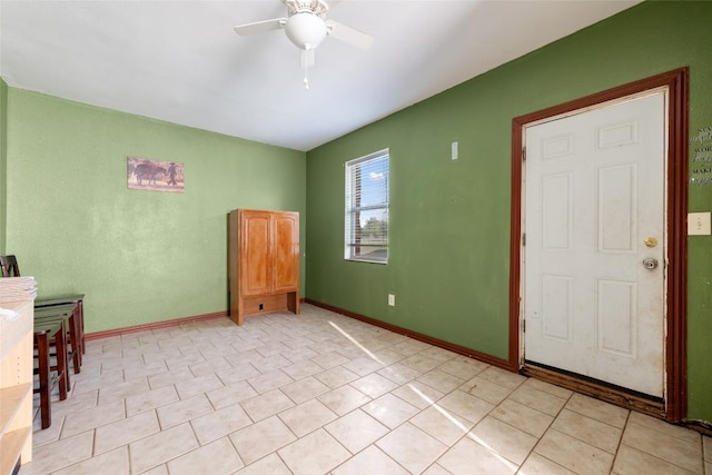 108 Whispering Pines Dr, Bastrop, TX 78602 - entryway featuring ceiling fan and light tile patterned floors