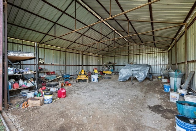 108 Whispering Pines Dr, Bastrop, TX 78602 - garage with metal wall