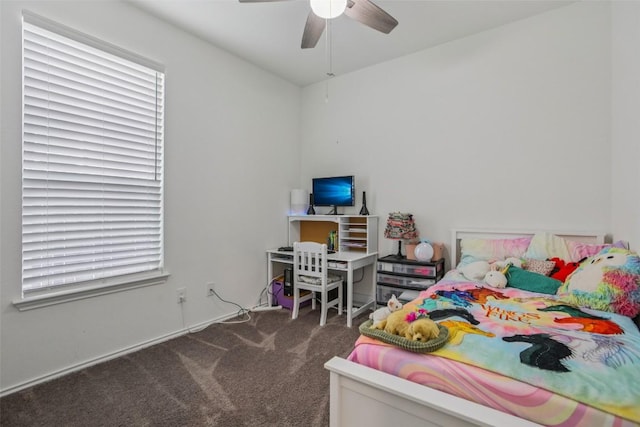 657 Bailey Park Dr, Jarrell, TX 76537 - bedroom with carpet floors and a ceiling fan